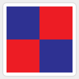 Crystal Palace Red and Blue Checkered Fan Flag Sticker